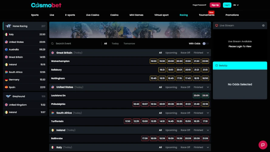 cosmobet-casino-racing