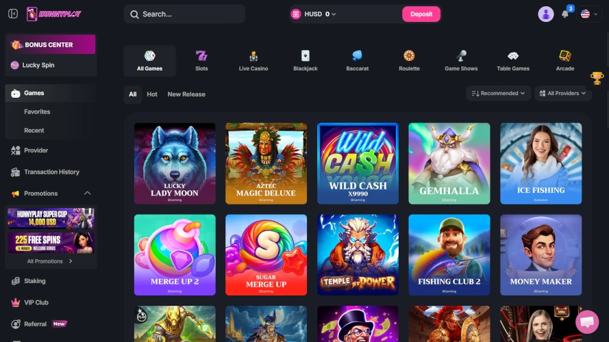 hunnyplay-casino-games
