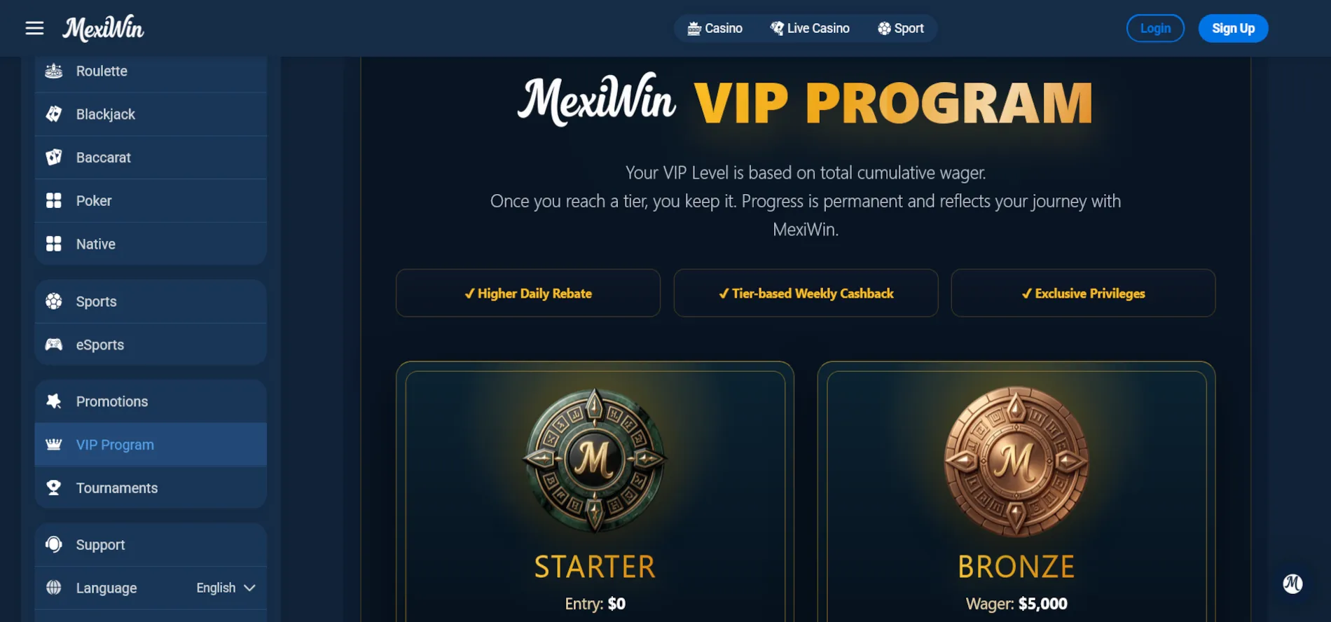 mexiwin-casino-vip-program