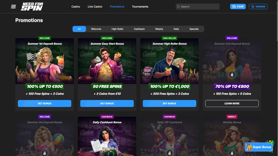 need-for-spin-casino-promotions