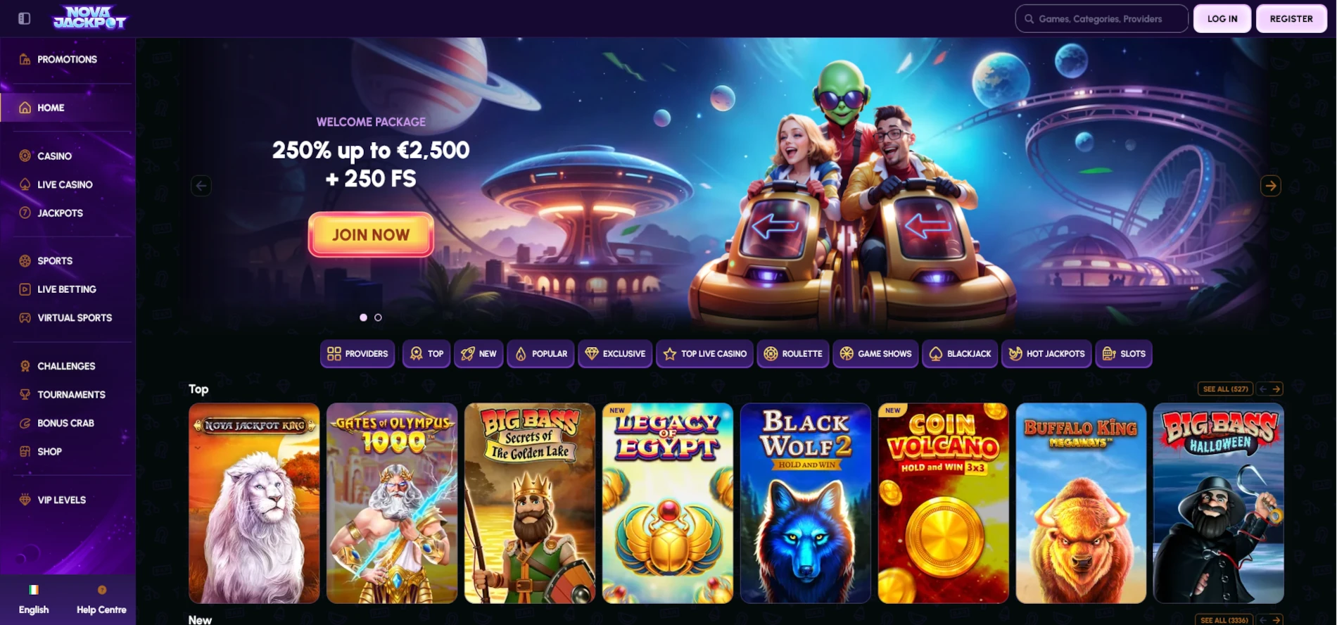 novajackpot-casino-home