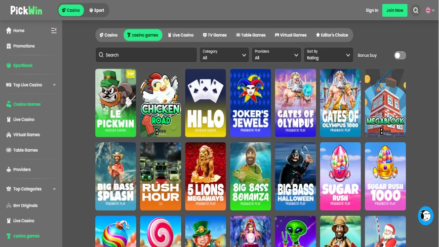 pickwin-casino-games