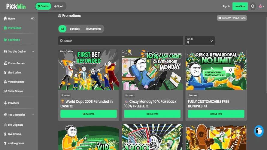 pickwin-casino-promotions