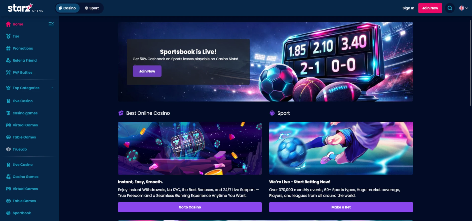 starz-spins-casino-home