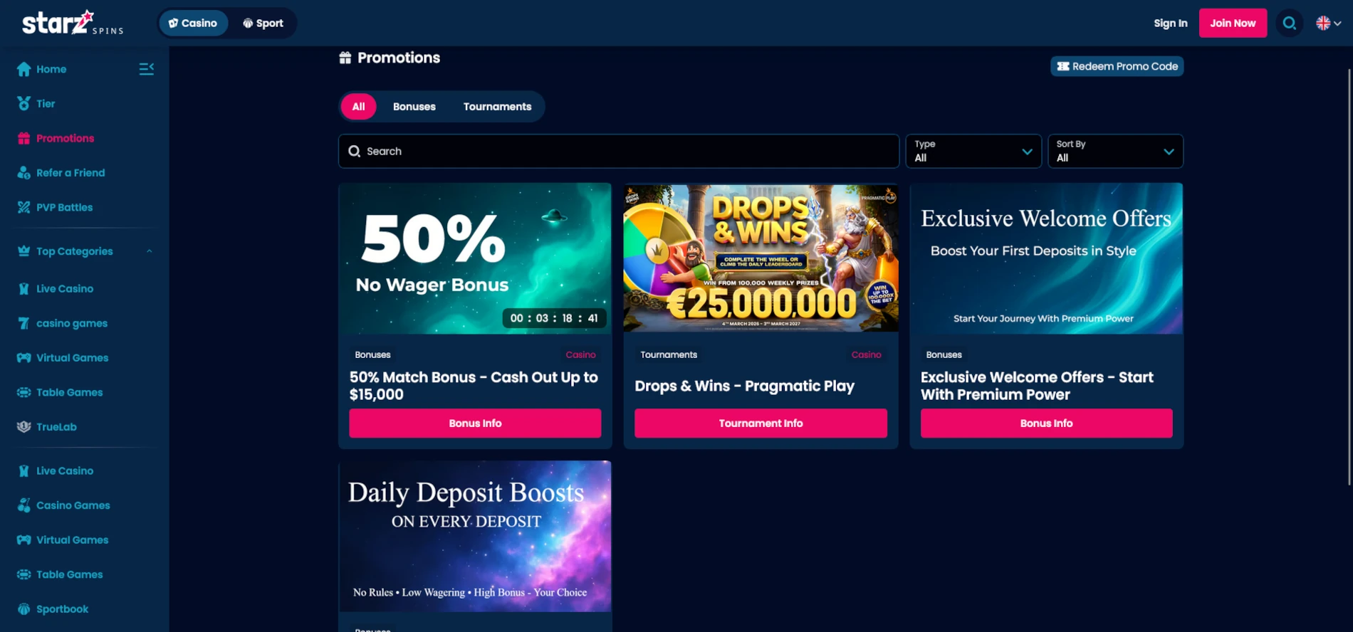 starz-spins-casino-promotions