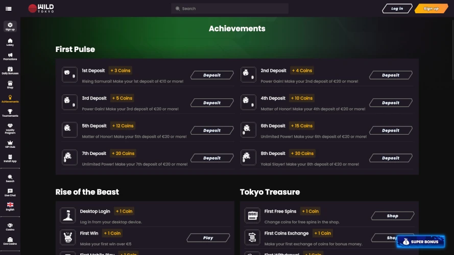 wild-tokyo-casino-achievements