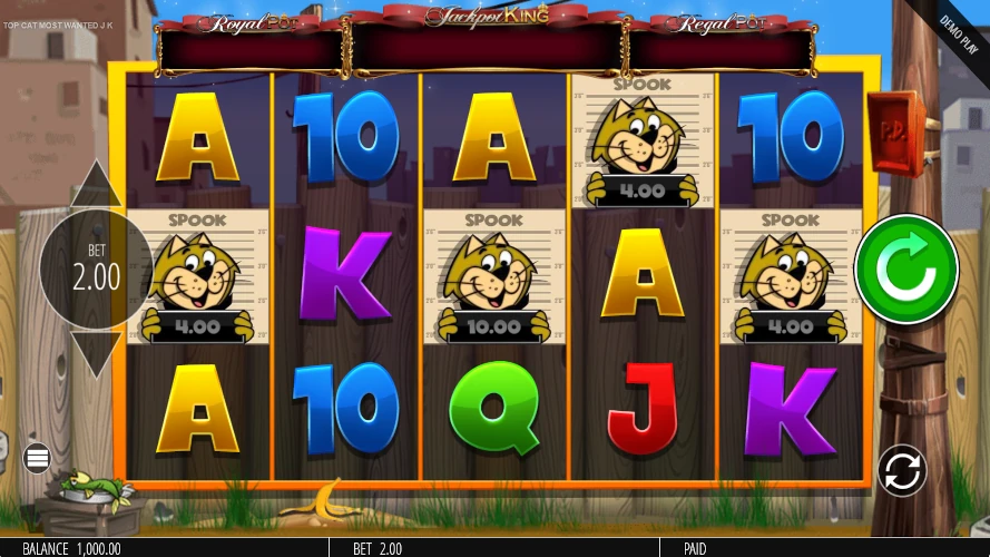 top-cat-most-wanted-jackpot-king-base-game