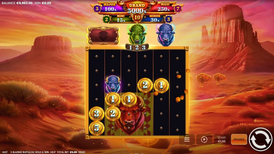 3-blazing-buffalos-hold-and-win-free-spins-game-activated