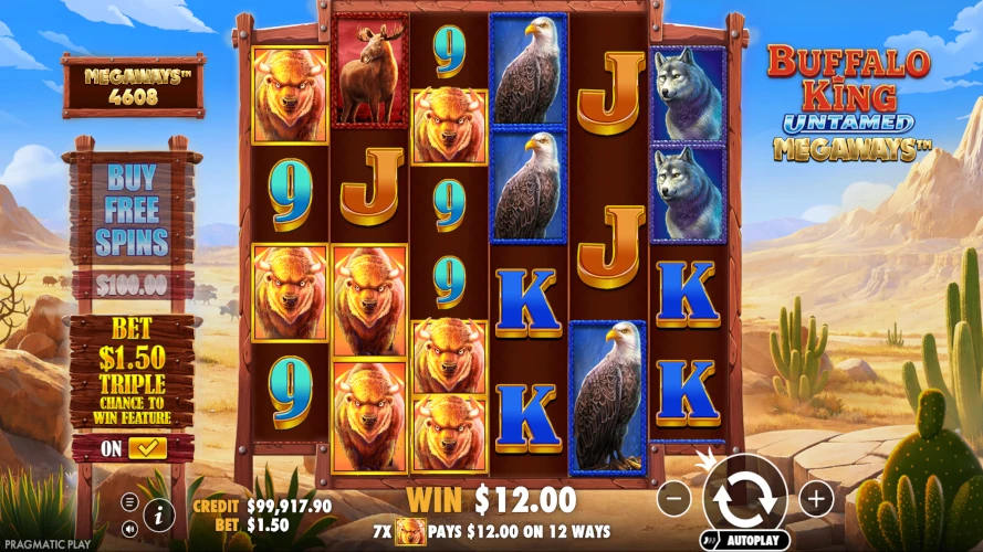 buffalo-king-untamed-megaways-win-12.00-triple-chance-to-win-feature-activated
