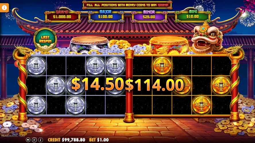 lucky-drums-88-silver-and-gold-wins